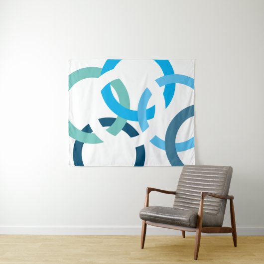 Gekoppelde cirkels wandkleed (In Situ (horizontaal))