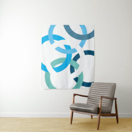 Gekoppelde cirkels wandkleed