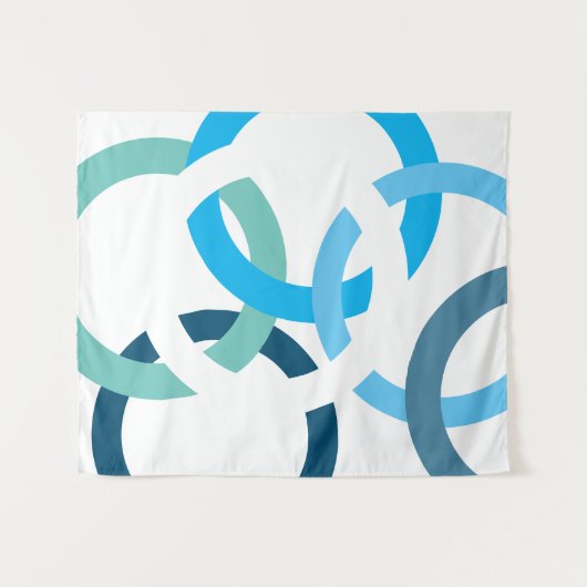 Gekoppelde cirkels wandkleed (Voorkant (horizontaal))