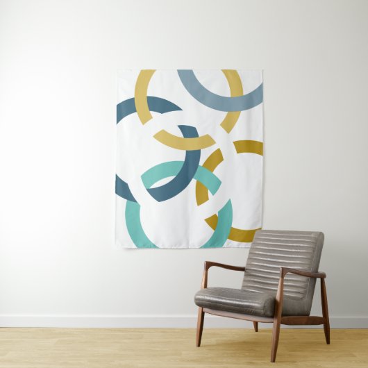 Gekoppelde cirkels wandkleed (In situ)