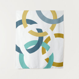 Gekoppelde cirkels wandkleed