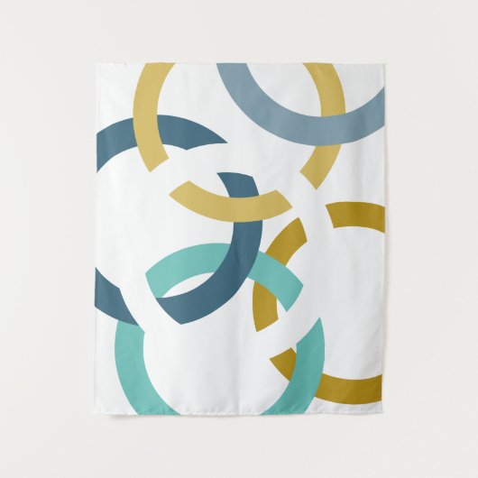 Gekoppelde cirkels wandkleed (Voorkant)