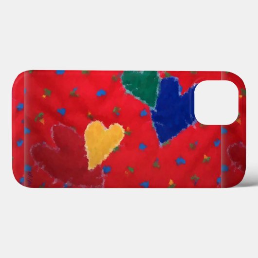 Gekoppelde harten Case-Mate iPhone case (Achterkant (horizontaal))