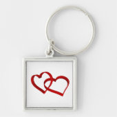 Gekoppelde harten Sleutelhanger (Voorkant)