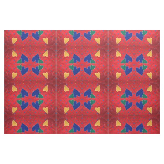 Gekoppelde harten stof (Fat Quarter)