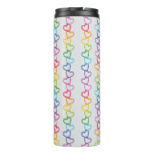 Gekoppelde liefde Rainbow White Thermosbeker (Achterkant)