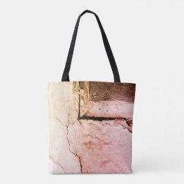 Gekoppelde muur tote bag