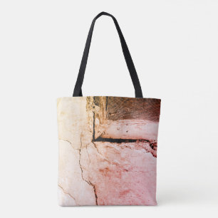 Gekoppelde muur tote bag