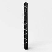 Gekoppelde ovale zwarte & witte naamdoos Case-Mate iPhone case (Achterkant/links)