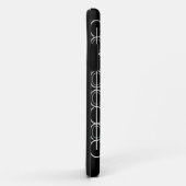 Gekoppelde ovale zwarte & witte naamdoos Case-Mate iPhone case (Achterkant/rechts)