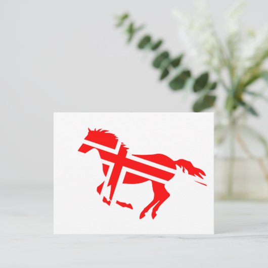 Gekoppelde paarden briefkaart (Staand voorkant)