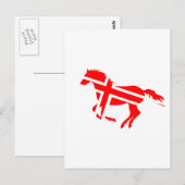 Gekoppelde paarden briefkaart (Voorkant / Achterkant)