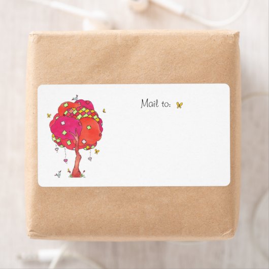 Gekoppelde patchstructuur geïllustreerde verzendla etiket (Insitu)