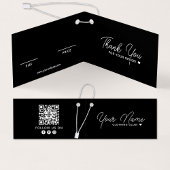 Gekoppelde QR Code Black Hang Label Kaart