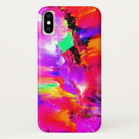 Gekoppelde regenboogbrander met meerkleurige Abstr Case-Mate iPhone Case (Achterkant)