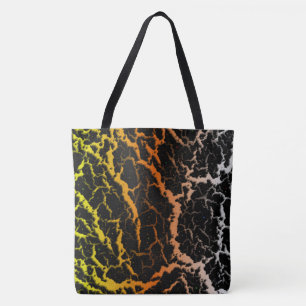 Gekoppelde ruimteveer - Geel/Oranje/wit Tote Bag