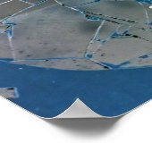 Gekoppelde spiegelgitaarkunst poster (Hoek)