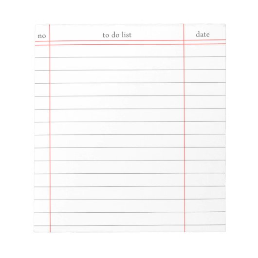 Gekoppelde takenlijst Organiseer uw taken in stijl Notitieblok (Voorkant)