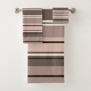 Gekoppelde tapekoppen met striped patronen bad handdoek