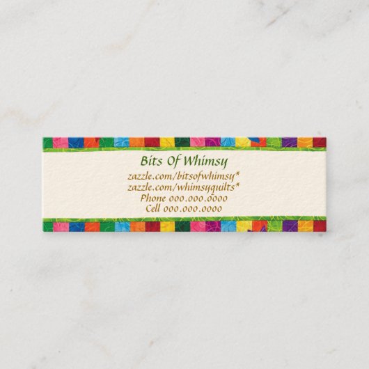 Gekoppelde Visitekaartjes! Mini Visitekaartje (Voorkant)