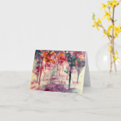 Gekoppelde Wenskaarten Romantische bomen Kaart (Gele Bloem)