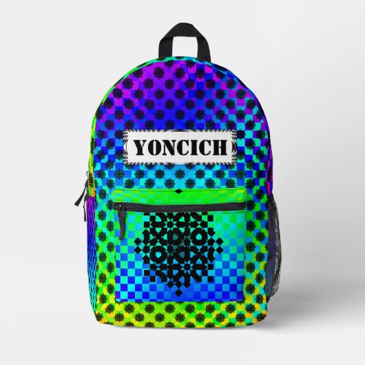 Gekoppelde wielen door Kenneth Yoncich Bedrukte Rugzak (Voorkant)