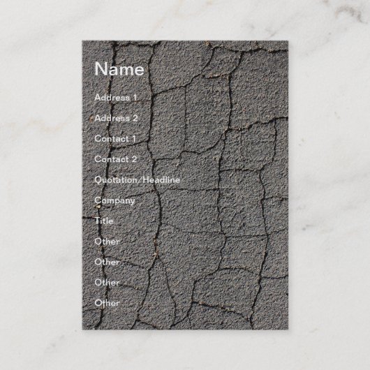 Gekoppelde zwarte vloerstructuur visitekaartje (Voorkant)