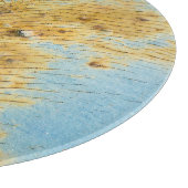 Gekorrodeerd wit metaal: Rust Streaks Textuur Snijplank (Hoek)