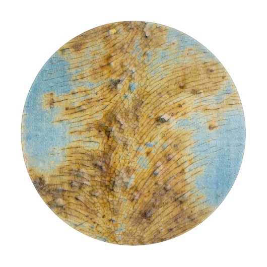 Gekorrodeerd wit metaal: Rust Streaks Textuur Snijplank (Voorkant)