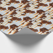 Gekorrodeerde witte roeststrepen cadeaupapier (Hoek)