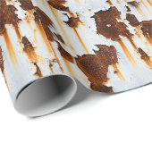 Gekorrodeerde witte roeststrepen cadeaupapier (Rol Hoek)