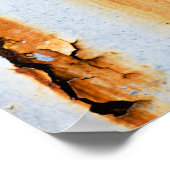 Gekorrodeerde witte roeststrepen poster (Hoek)