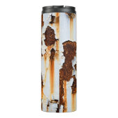 Gekorrodeerde witte roeststrepen thermosbeker (Achterkant)