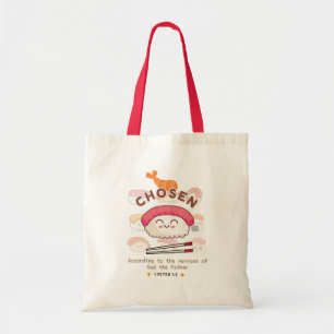 "Gekozen" 1 Petrus 1:2 Christelijke Schrift Canvas Tote Bag