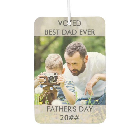 Gekozen Beste Pap Ooit - Aangepast Jaar - Twee Fot Luchtverfrisser (Voorkant)