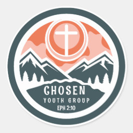 Gekozen Christelijke jeugd II Ronde Sticker