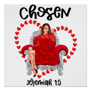 Gekozen Christelijke valentijn galentines Perfect Poster
