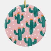 Gekozen Familie Cacti Ronde Gift Label / Keramisch Ornament (Achterkant)