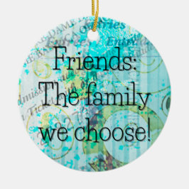 Gekozen Familie Gemengde Media Ronde Gift Label / Keramisch Ornament