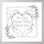 Gekozen Familie Moederdag Kleurend Poster (Voorkant)