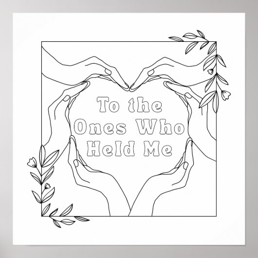 Gekozen Familie Moederdag Kleurend Poster (Voorkant)