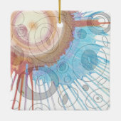 Gekozen Familie Plein Gift Label / Keramisch Ornament (Achterkant)