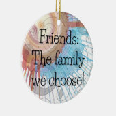 Gekozen Familie Ronde Ornament/Gift Label Keramisch Ornament (Rechts)