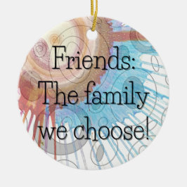 Gekozen Familie Ronde Ornament/Gift Label Keramisch Ornament