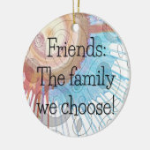 Gekozen Familie Ronde Ornament/Gift Label Keramisch Ornament (Links)