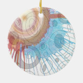 Gekozen Familie Ronde Ornament/Gift Label Keramisch Ornament (Achterkant)