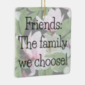Gekozen Family Square Dogwood Gift Label / Keramisch Ornament (Rechts)