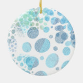 Gekozen Gezinsstructuur Polka Dot Ronde Gift Label Keramisch Ornament (Achterkant)