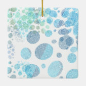 Gekozen Gezinsstructuur Polka Dot Square Gift Labe Keramisch Ornament (Achterkant)