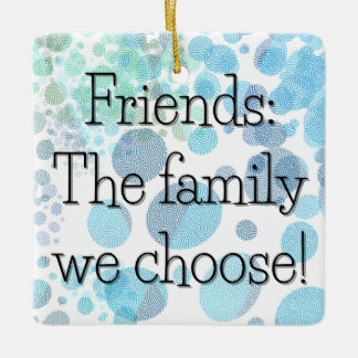 Gekozen Gezinsstructuur Polka Dot Square Gift Labe Keramisch Ornament